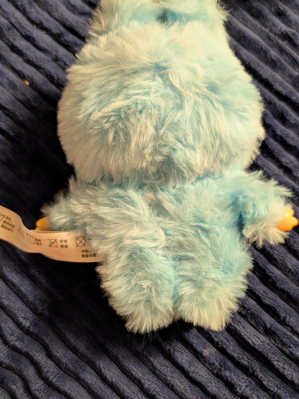 Blue Plush Small Pet Toy - Cute Furry Monster